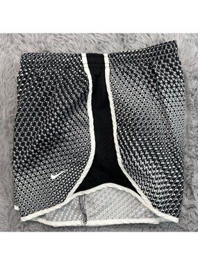 Nike Dri-FIT Tempo Shorts Girls Large Black White Running Dot Print